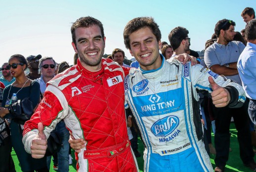 The two drivers of racing car