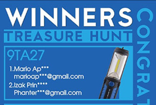 The winners of KING TONY Treasure hunt game