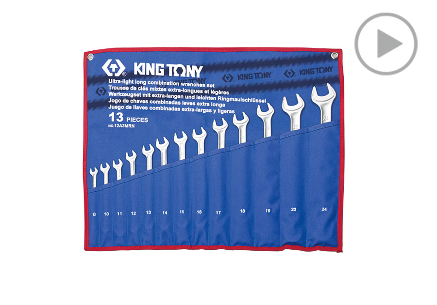 13件式 加长型轻量化复合扳手组(梅开扳手)  KING TONY  12A3MRN