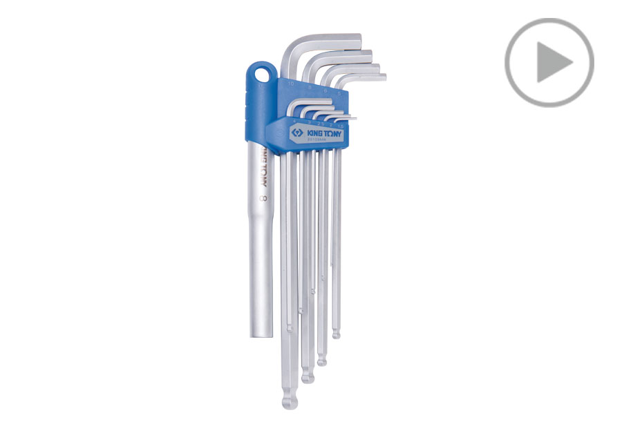 Juego de Llaves Hexagonales Extralargas y Tubo de Extensión de 11 Piezas  KING TONY  20109MRU
