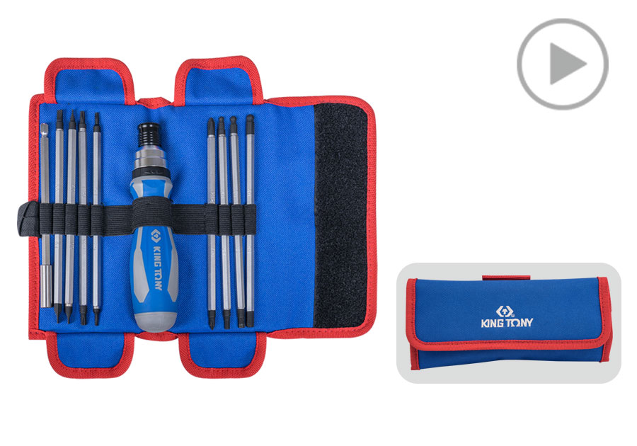 16件式 45齒無段伸縮棘輪起子組  KING TONY  32526MRN