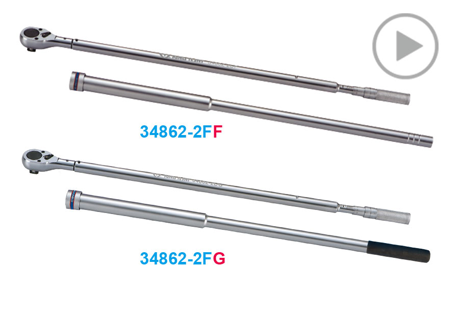 1"DR双刻度双向特长型扭力扳手(牛顿米 & 英呎磅)  KING TONY  34862-2F