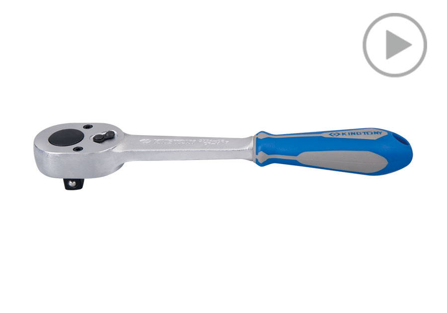 3/8" DR. 32齿胶套握把万向棘轮扳手  KING TONY  3774G