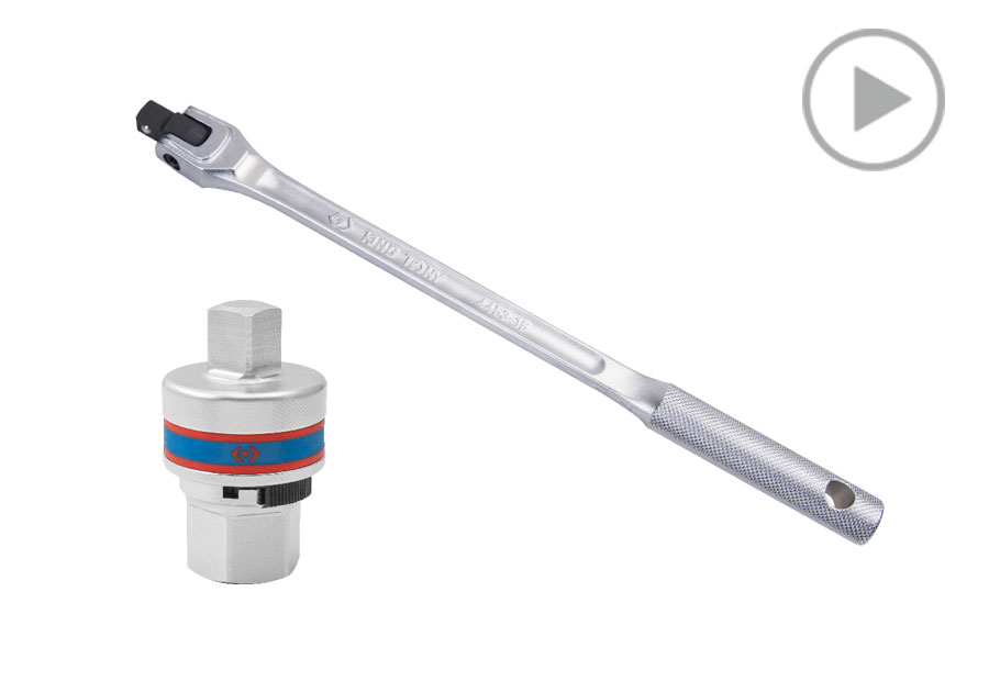 1/2" DR. 快速棘轮接头+F柄15"  KING TONY  4122FR