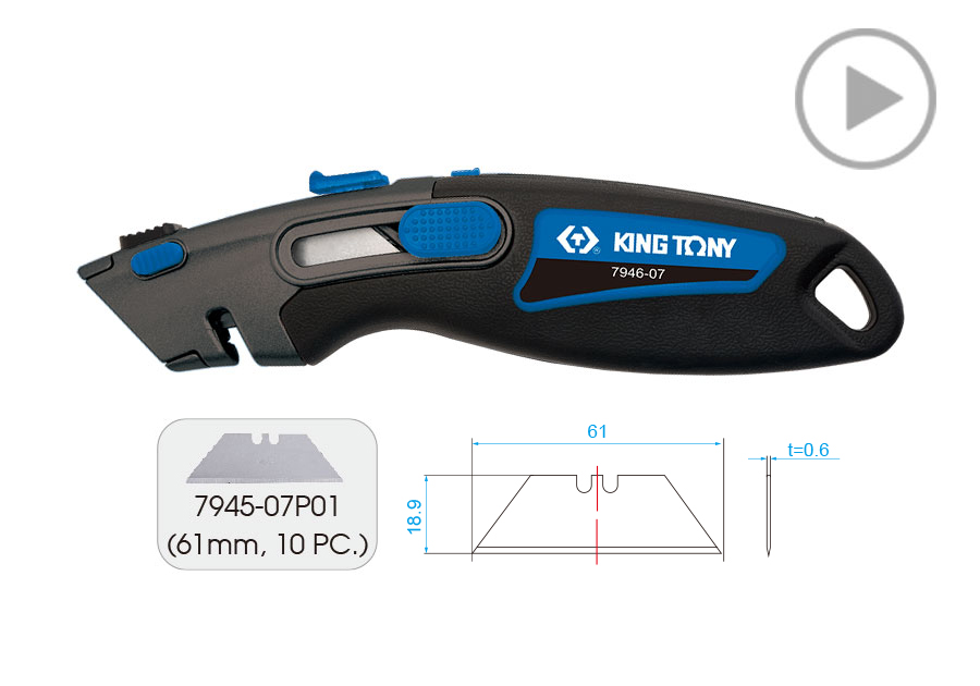 Cortador de Seguridad Retráctil  KING TONY  7946-07
