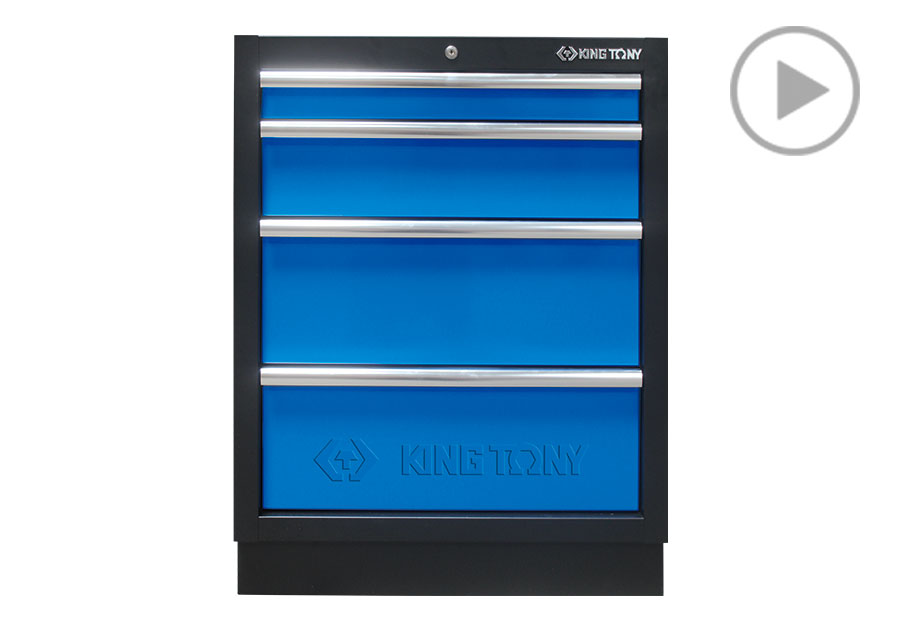 四抽 下层柜(黑蓝)  KING TONY  87D11-04A-KB