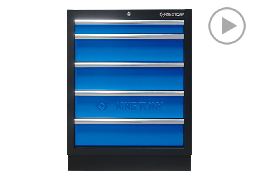 五抽 下层柜(黑蓝)  KING TONY  87D11-05A-KB