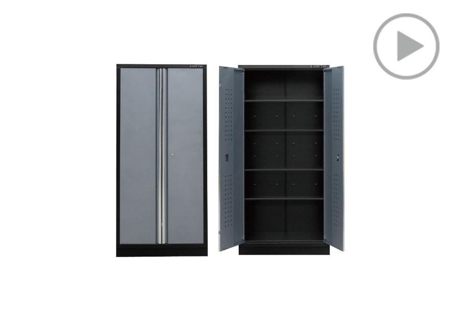 双门式立柜(黑灰)  KING TONY  87D11-18A-KG