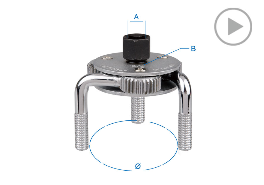 三爪式機油芯扳手 (圓腳)  KING TONY  9AE43