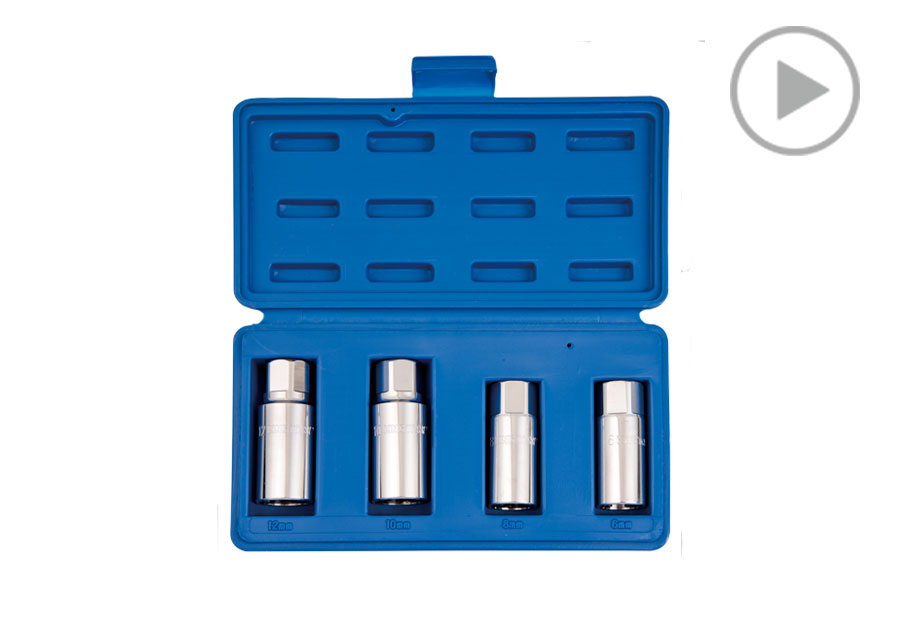 4件式 1/2" DR. 无头螺丝套筒组  KING TONY  9TD014MR