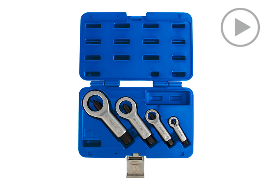 4件式 螺帽破坏工具组  KING TONY  9TD064