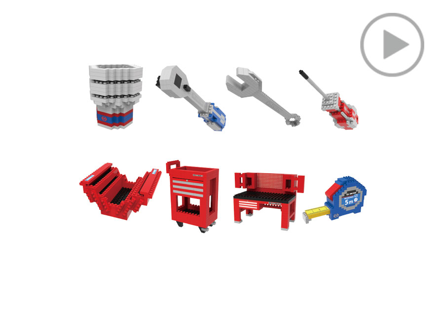 8件式 积木展示盒组  KING TONY  TS00108