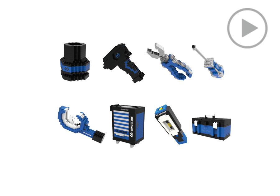 8件式 积木展示盒组  KING TONY  TS00208